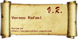 Veress Rafael névjegykártya